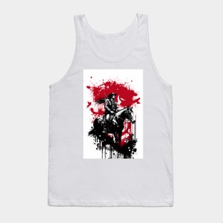 Cowboy On A Horse Painting Tank Top